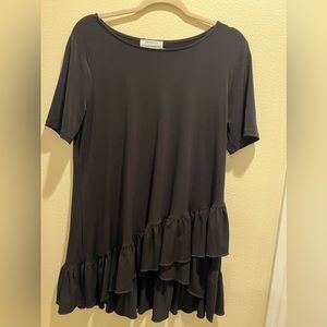 Woman’s Size Large Black Zenana shirt with ruffles